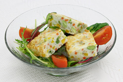 白身魚と豆乳の緑黄色野菜寄せ - サラダ